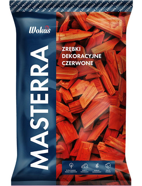 Zrębki dekoracyjne czerwone